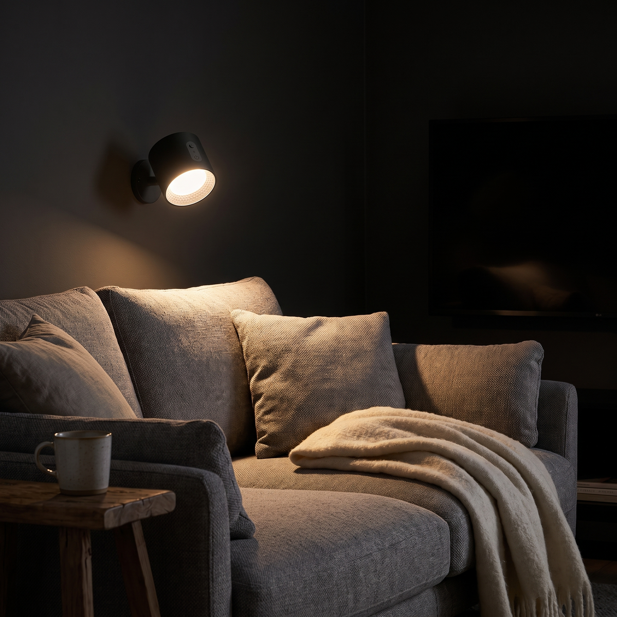 Nova tændt i sofahjørnet, når tv'et er slukket